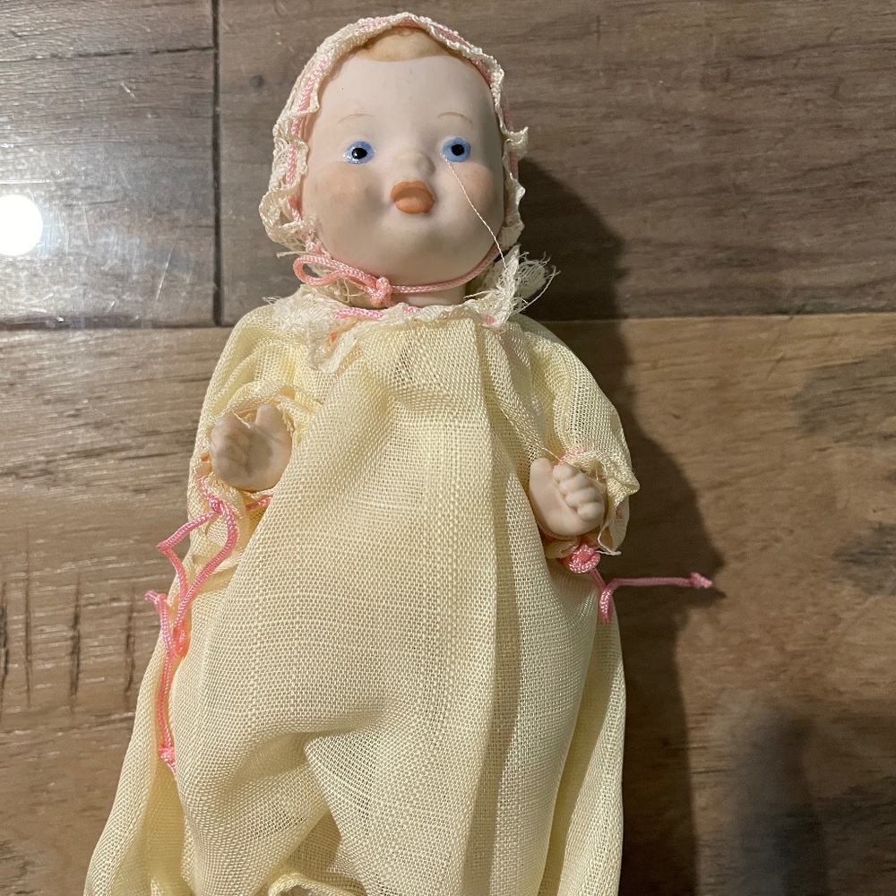 Vintage (but new) Bisque Porcelain Baby Doll